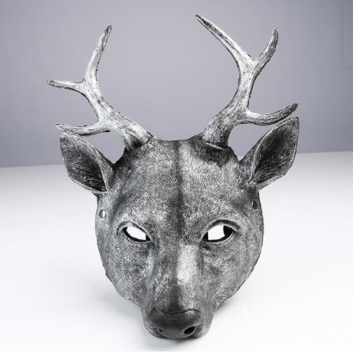 Cosplay Deer Mask 3D Animal Mask PU pěna Personalizovaný dárek Ženy Muži Karneval Party Rave Club Role Play Masky