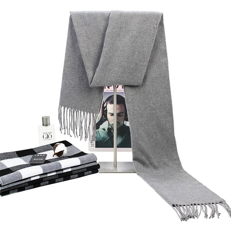 Autumn And Winter Scarves Imitation Cashmere Warm Men'S Plaid Scarf Manufacturers