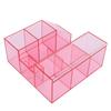 Large Capacity Eyelash Grafting Nail Art Tattoo Tool Storage Box Case Organizer (Pink Transparent)