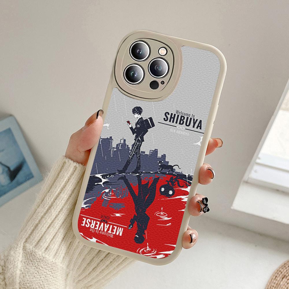 For Iphone Persona 5 Phone Case for Iphone 14 13 11 12 Pro MAX 13 12 MiNi 7 8 plus iphone 14 XS XR Lambskin Protective Covers