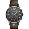 Renato XLarge Grey Brown Leather Men's Quartz Chronograph Watch AR2462