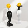 Resin Handicraft Black and White Color Match Abstract Art Figures Female Body Decorative Figurines Home Decoration Accessories