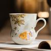 Wooden Grey Golden Guifu Carp Gourd Mug High Beauty Ceramic Home Coffee Cup Water Cup Personal Tea Cups Kitchen Dining Bar