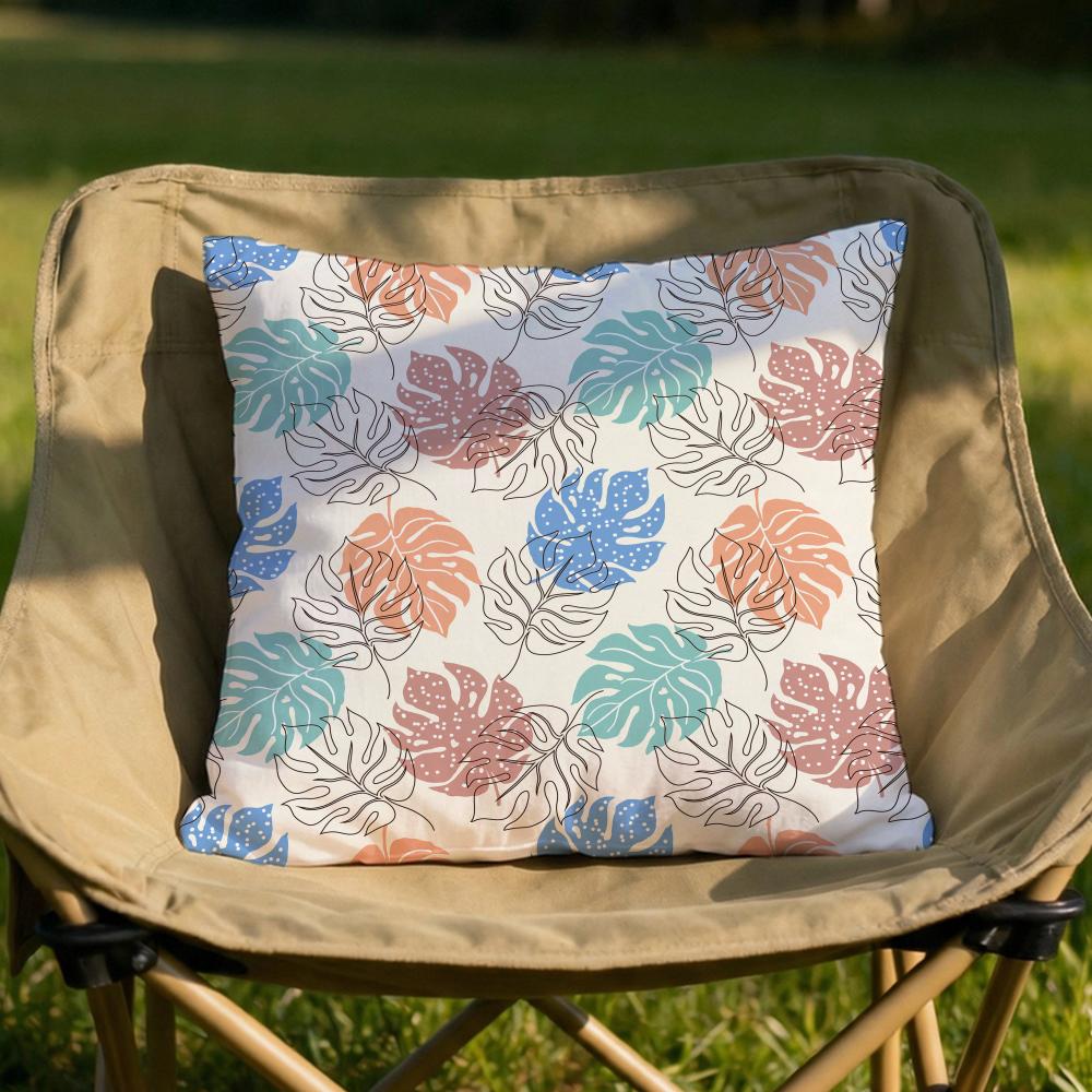 Tropical Palm Leaves Cushion Cover Soft Reversible Durable Pillow Cover MultiScene Use for Home Car Daily Comfort