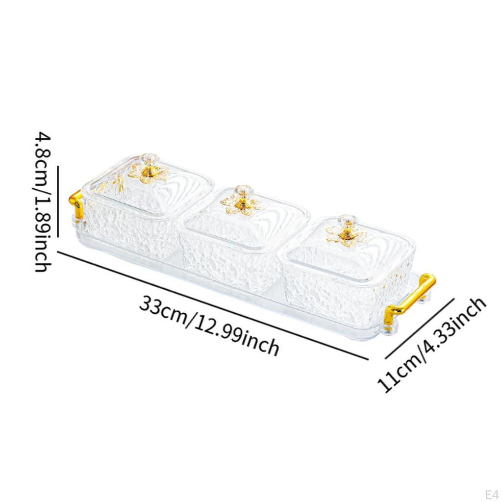 Dried Fruit Plate Set Appetizer Food Storage Container Decorative Candy Bowl Seasoning