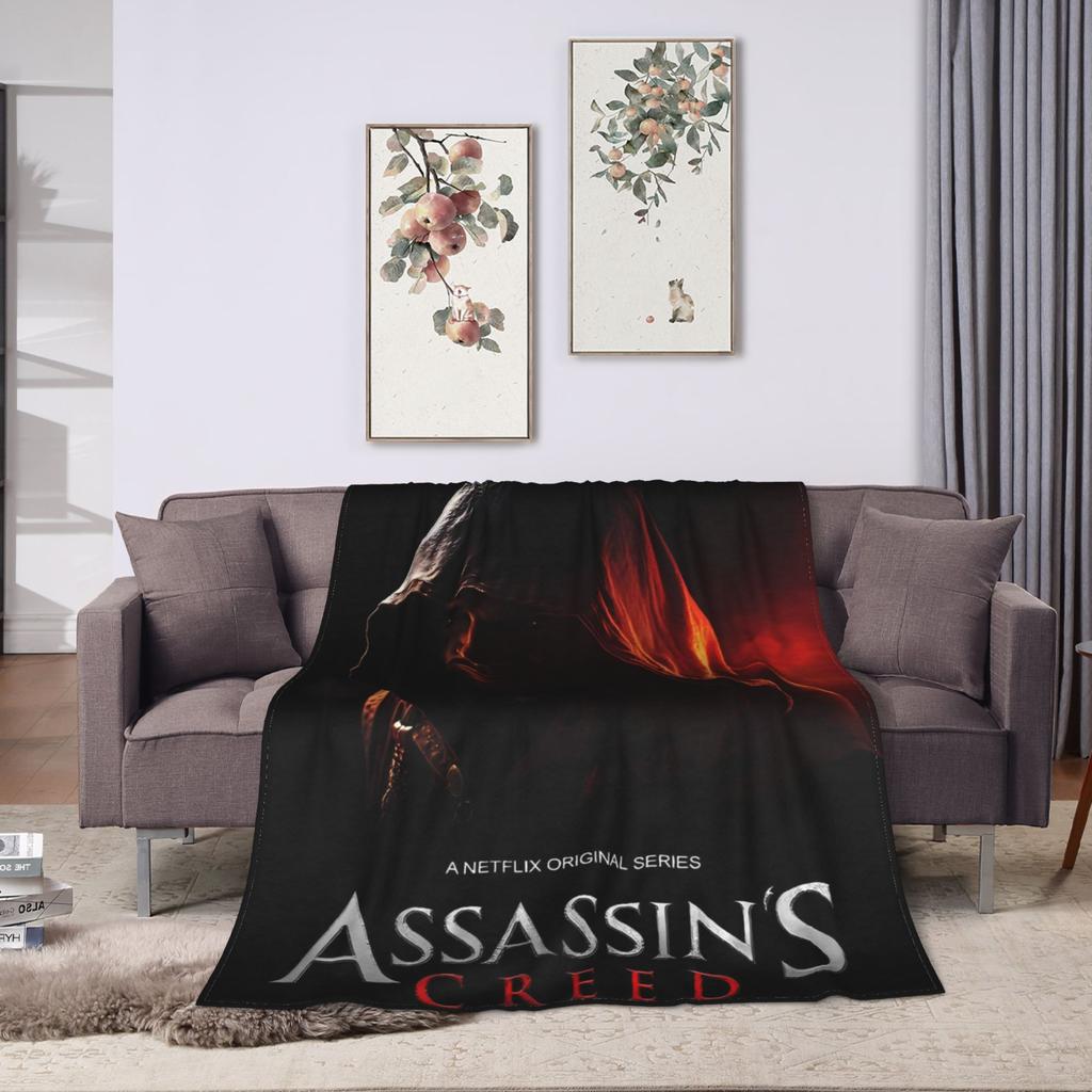 A-Assassins Game C-Creeds Blanket Soft Print Plush Throw Blanket For Couch Bed Travel Office Flannel Bedspread Bed Cover