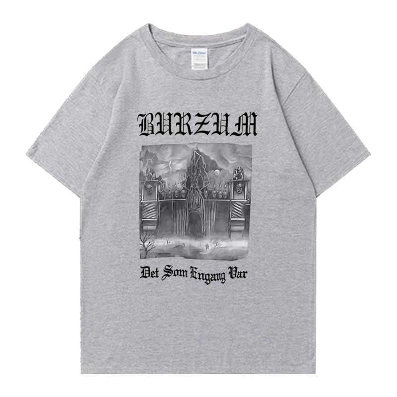 Vintage Hip Hop Burzum Band Printed streetwear Men Women Death rock Heavy metal short sleeve t-shirts Unisex 100% Cotton T shirt