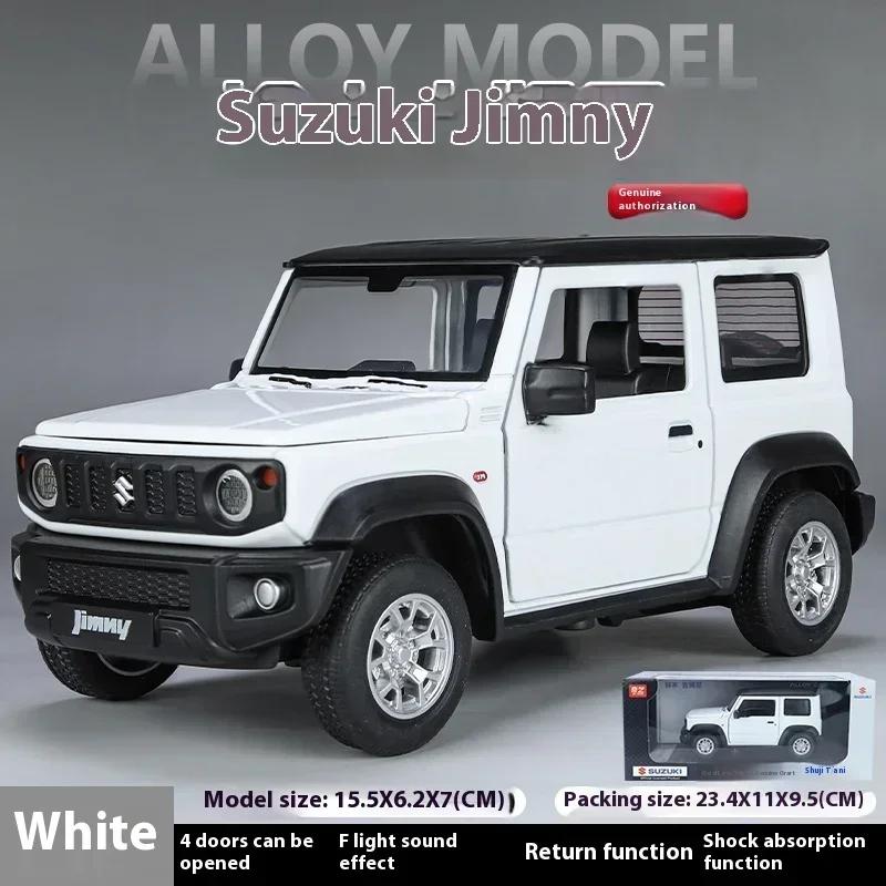 1:24 Suzuki Jimny SUV Tout-Terrain Modèle Réduit en Alliage Métal Moulé Sous Pression Véhicule Son & Lumière Collection Présentoir Hobby Décoration Cadeaux Pour Garçon