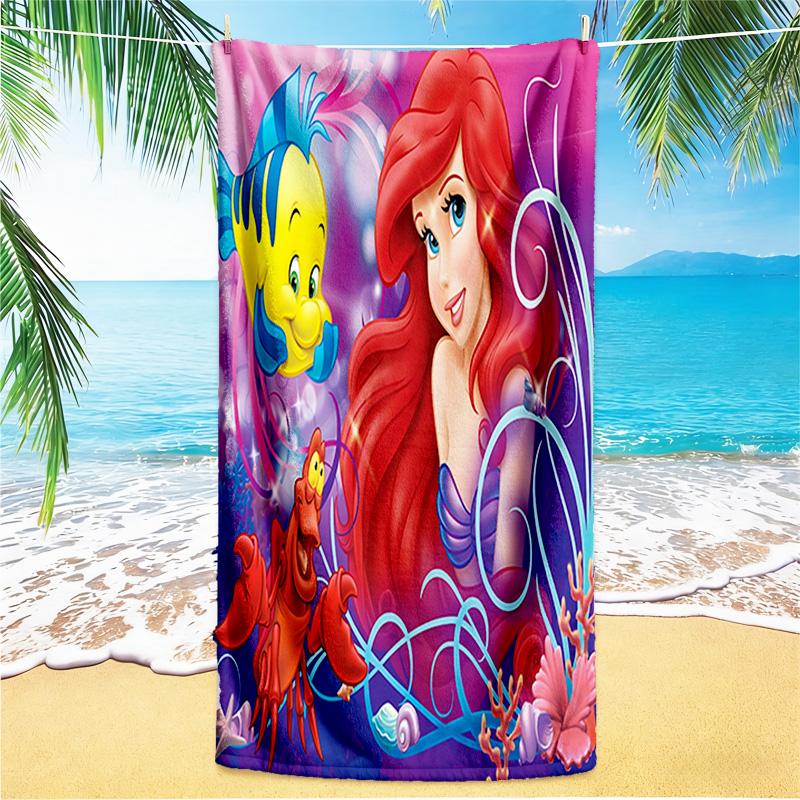 1pc Underwater Mermaid Adventure beach towel,quick drying absorbent beach towel,outdoor sports swimming beach towel,Soft and comfortable Y72857