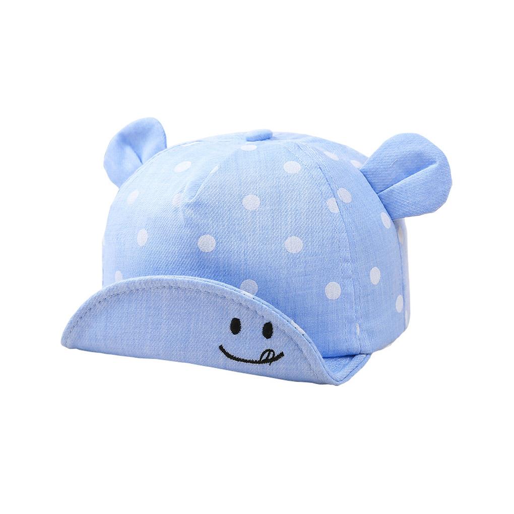 Kids Sun Cap Children Adorable Dots Style Sun Hat Toddler Photography Prop Cotton Hat with Ear