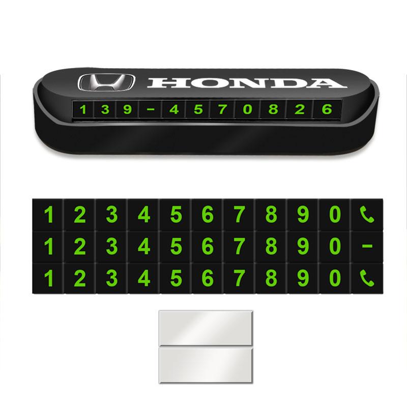 1 Pièce Nouvelle Carte de Stationnement Temporaire de Voiture Plaque Badge Style de Voiture pour Honda Mugen Power TypeR Jazz City Civic Inspire Accord FIT HRV CRV Odyssey Jade