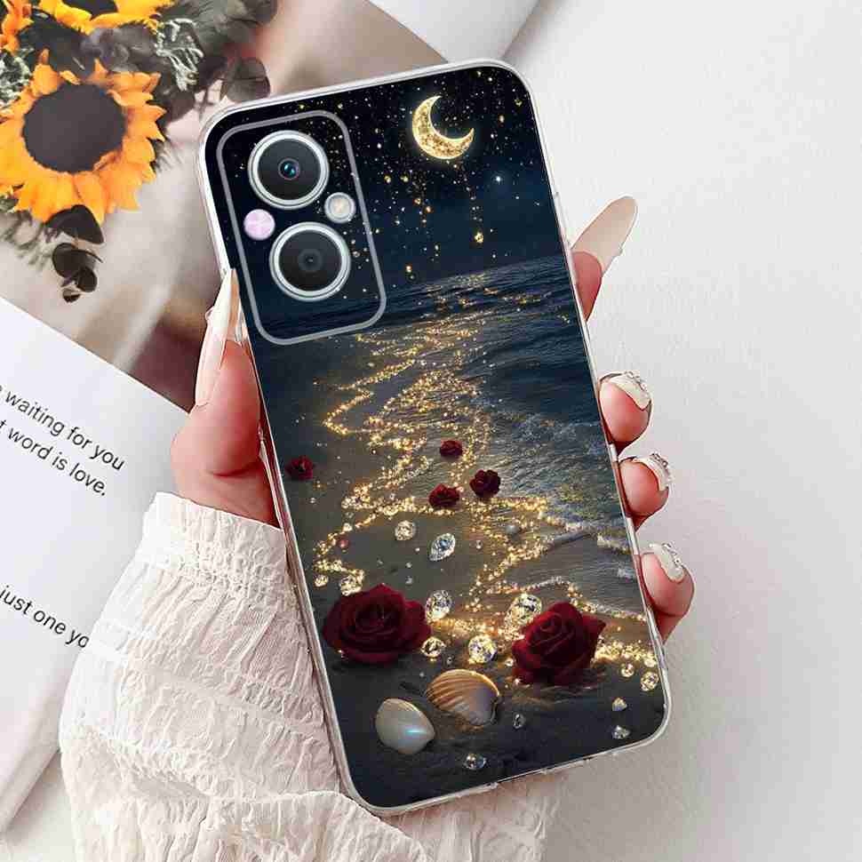 For Oppo A96 5G 6.43" PFUM10 Case PHA120 Luxurious Love Cute Cat TPU Soft Silicone Cover For Oppo Reno7 Z 5G CPH2343 Phone Shell