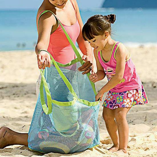 Large Mesh Beach Bag for Children's Toys – Ideal for Sand Play & Swimming