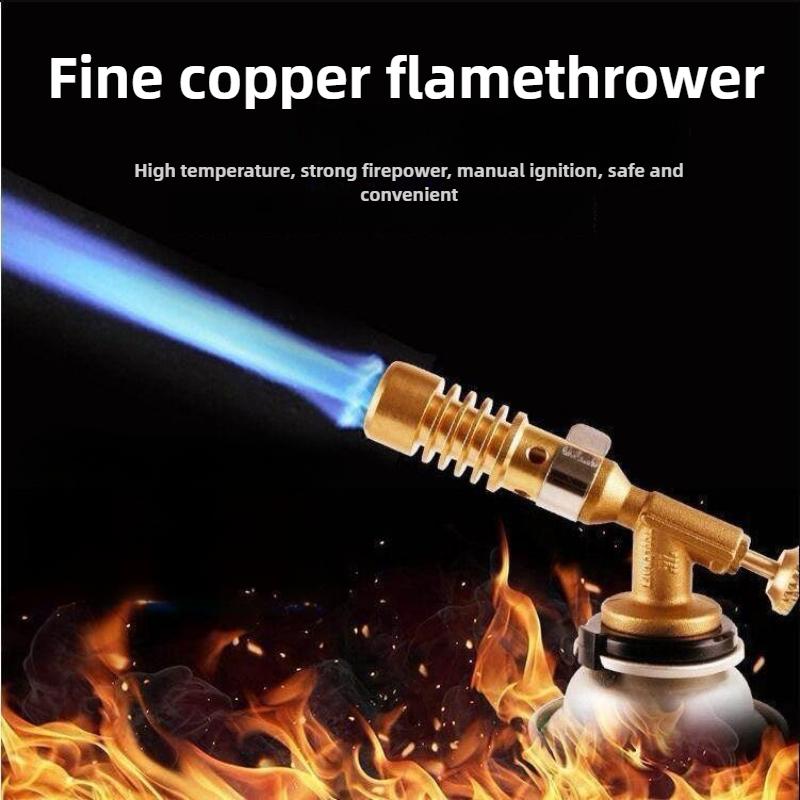 Portable Gas Flame Gun, Butane High-temperature Welding Gas Lighter, Outdoor Camping Barbecue Gas Spray Gun, Burner Nozzle