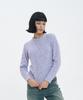 BLOND9 Fisherman Cable Wool Knit Sweater_Purple