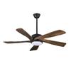 Retro Leaf Wood Grain Ceiling Fan Light for Home and Restaurant