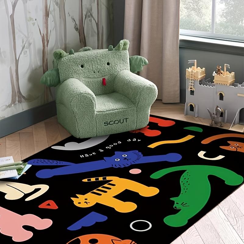 

Cat Splicing Pattern Washable Carpet Abstract Imitation Cashmere Velvet Anti Slip Backing Living Room Bedroom Home 50x80cm20x31in