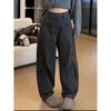 Women's Plus Size High Waist Wide Leg Jeans - Autumn/Winter Casual Loose Straight Leg Pants