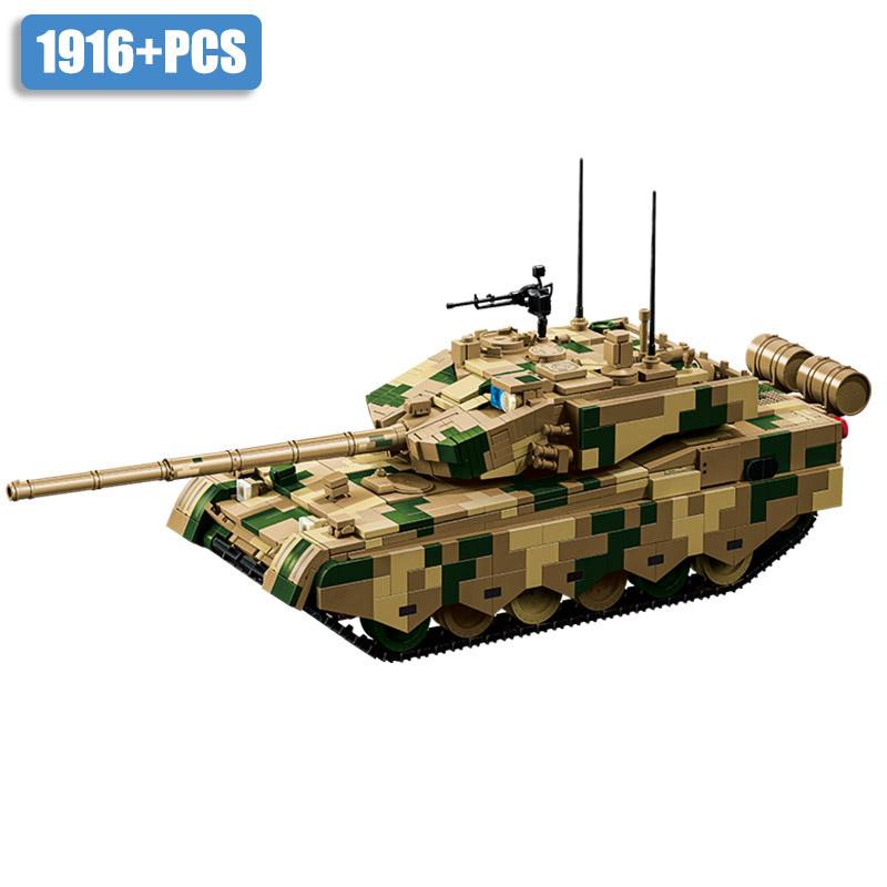 Military Series 1916pcs Type 99B Main Battle Tank Building Block Bricks Set MOC Assembly Tank Model Toys For Children Boys Gifts