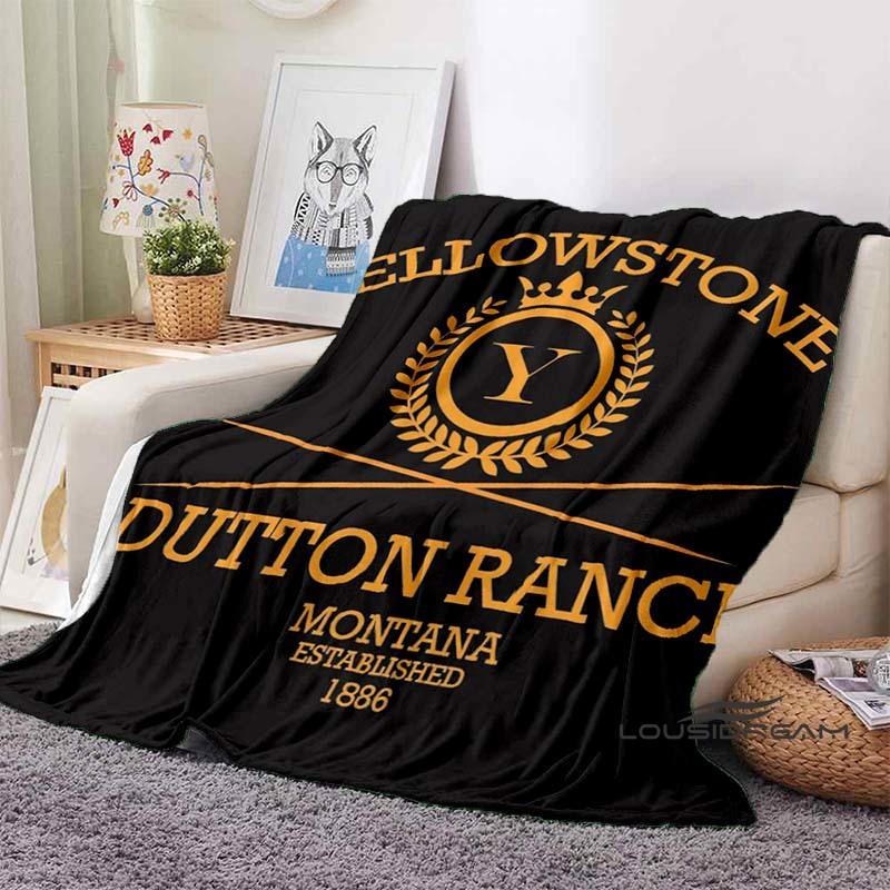 Personalisierbare 3D-gedruckte Yellowstone-Thermodecke, Geeignet für Wohnzimmer, Schlafzimmer, Bett, Sofa, Bürogeschenk, Flanelldecke