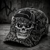D print POD skull baseball cap personalized European and American retro cap sun hat Halloween