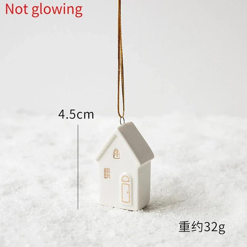 

Nordic ceramic luminous train mini igloo luminous small ornaments home Christmas ornaments New Year gifts