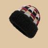 Thickened knitted hat, fashionable jacquard wool hat, small and versatile couple cold hat in autumn and winter