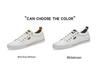 Men's Trendy Autumn Leather Slip-On Sneakers - High-End & Versatile White Sports Shoes
