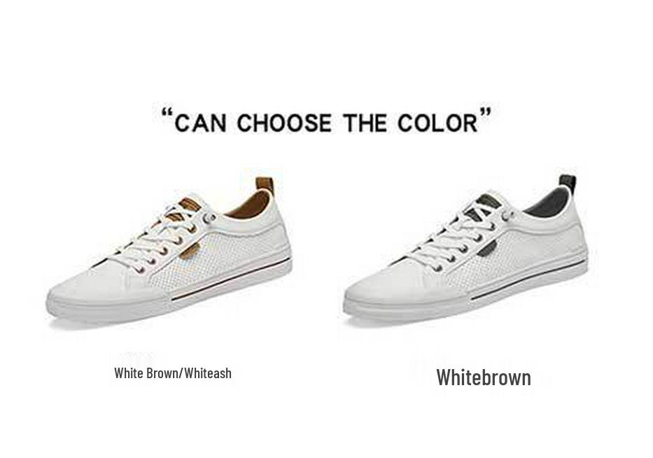 Men's Trendy Autumn Leather Slip-On Sneakers - High-End & Versatile White Sports Shoes