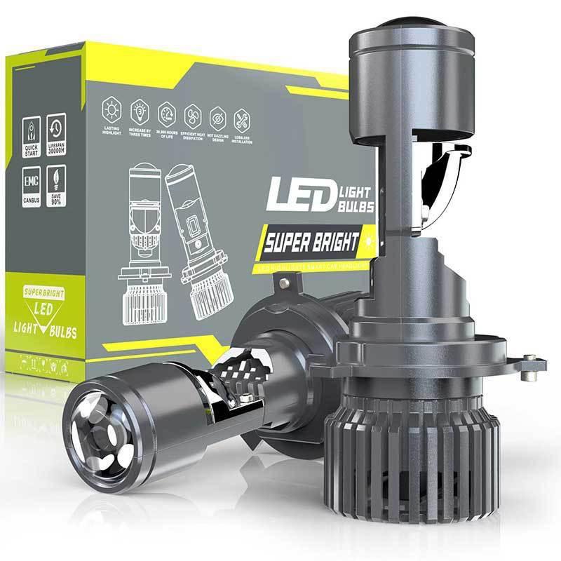 H4 led headlights lens 120W Car Headlight Bulbs integrated LED Projector Laser For Motorcycles Automobile H4/9003/HB2 Hi/Lo