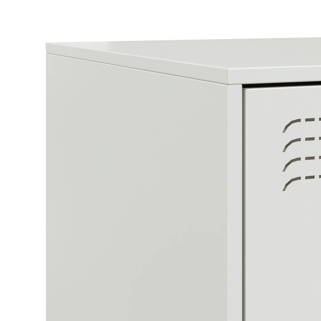 Nightstands (2 pcs) White 34.5 x 39 x 44 cm Steel