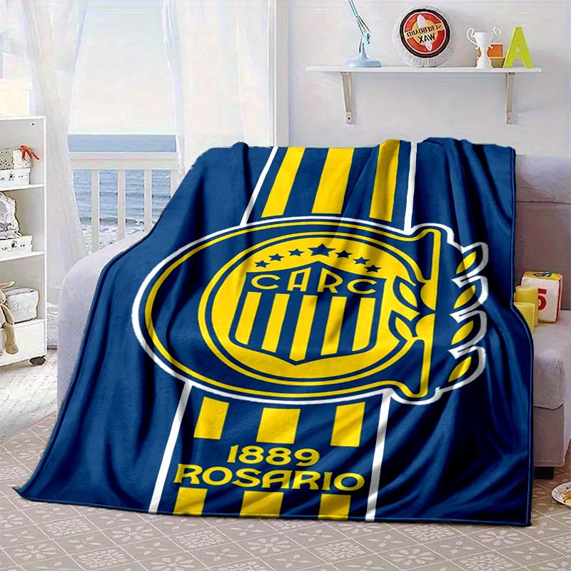Rosario Central Crest Portable Blanket/Soft Blanket Bedding Blanket Suitable for Travel Camping Living Rooms Offices Sofas Fan Gifts
