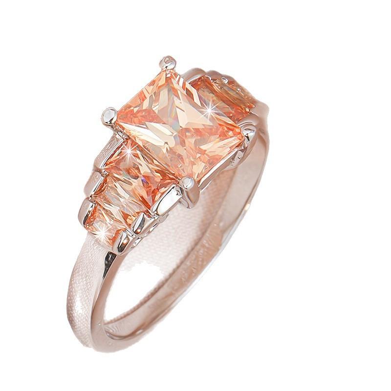 2026 New Zircon Jewelry European and American Fashion Women's Creative Geometric Jewelry Romantic Ring Jewelry