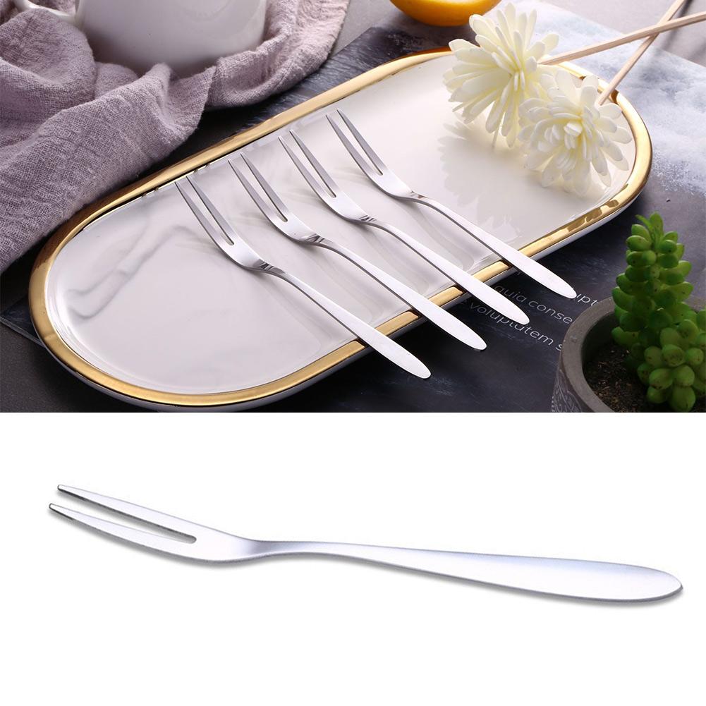 12.8*0.9cm Fruit Fork 5pcs Camping For Family Restaurant
