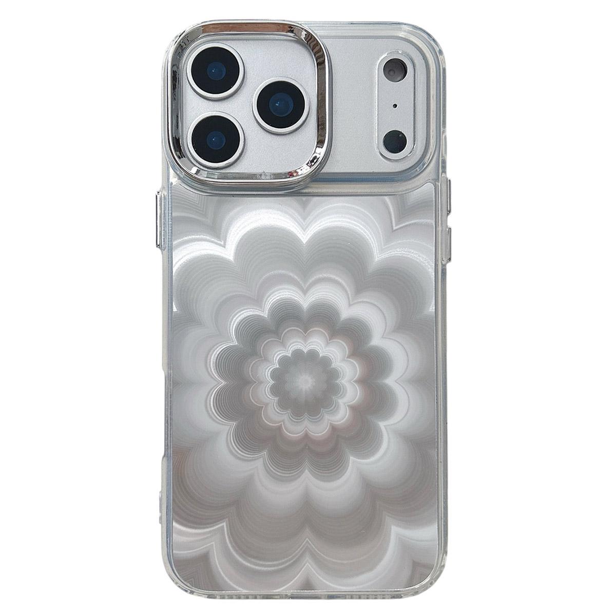 

For iPhone 17 Pro Case Striking Phantom Flower TPU Cover with Electroplating Lens Frame