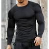 Heren Sneldrogende Fitness T-shirts Outdoor SPORT Hardlopen Klimmen Lange Mouwen Effen Kleur Shirt Tights Bodybuilding Tops Heren Onder Huid