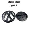 hijk1 Black car Front Grill Emblem Rear Trunk Badge Logo Golf 6 7 7.5 MK6 MK7 MK8 Polo 1set For Volkswagen VW Sticker Accessories