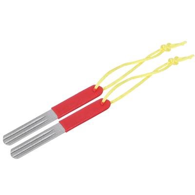 2 Stück Angelhakenfeile Tragbare Fischhaken Schärffeile Angelwerkzeug Zubehör Rot