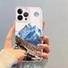 Case for iPhone 17 Pro Max 14 Plus 12 Mini 7 8 11 XS Max XR 16 Air 15 13 Pro Soft Phone Cover Snow Mountain Scenic Range