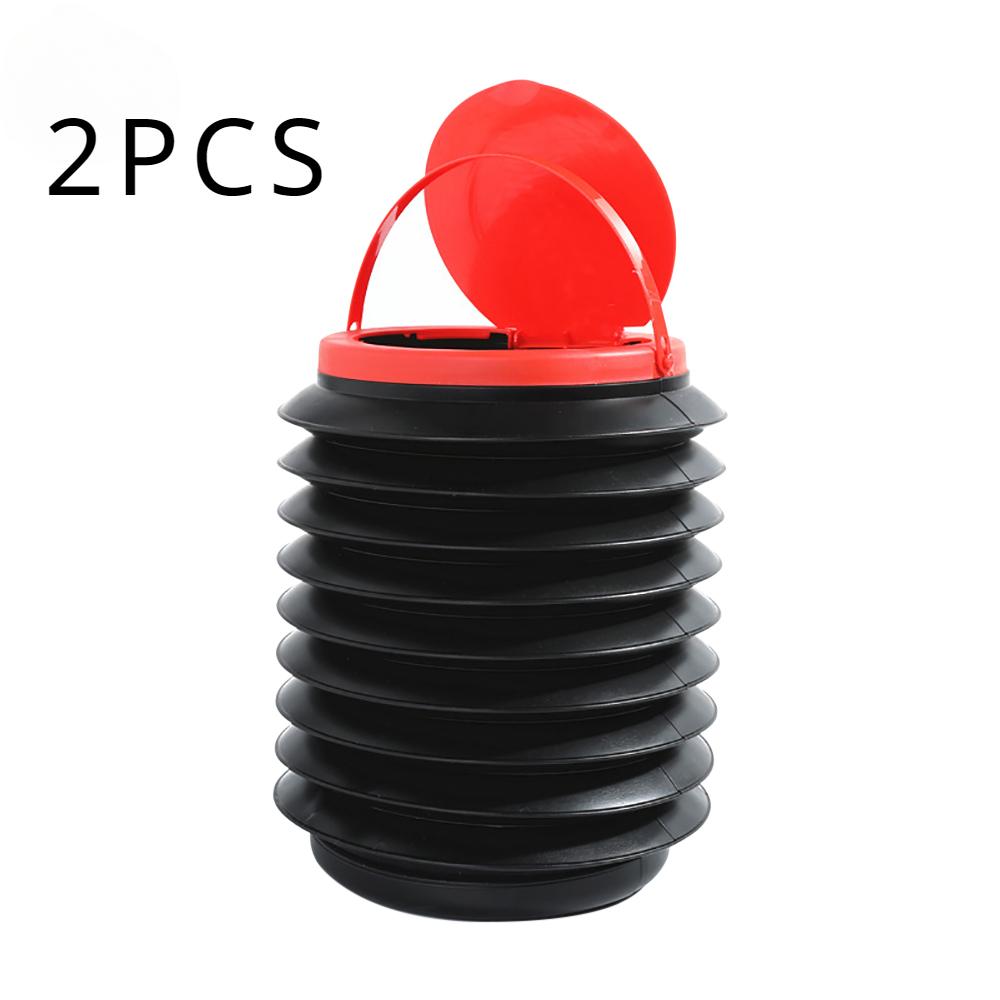 1/2 car trash can Car wash Retractable storage bucket Folding garbage organizer Trash can universal black