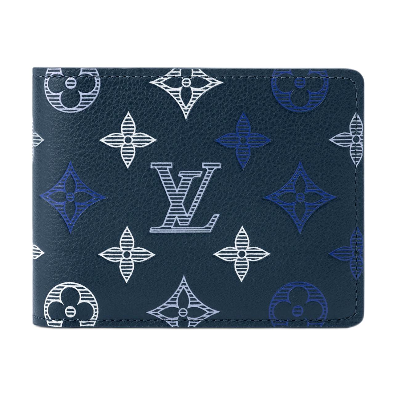 

Louis Vuitton Multiple Monogram Shadow Leather Wallet Men wallet Deep-Blue M29137 Box(Basic Set+Box)