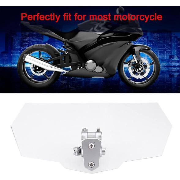 Motorcycle Windshield Clear Scooter Windscreen Scratch Wind Deflectors Universal Adjustable Universal Fit for Most Motorcycles