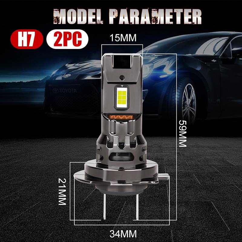 30000LM H7 LED Bulbs Headlight 3580 CSP Wireless Tube 300W CSP for Car Headlamp Auto Diode Lamps Canbus H7 Led Turbo 6000K 12V