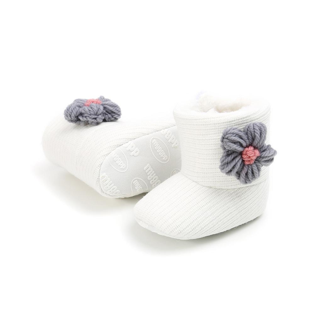 MYGGPP Elegantné malé kvetinové čižmy pre bábätká Čižmy do snehu Čižmy pre bábätká Topánky pre batoľatá Topánky pre batoľatá Bavlnené čižmy