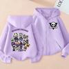 Murder Drones Zipper Hoodie Cartoon Girls Coat Fashion Zip Up Clothes Purple Autumn Jacket Kids Anime Hooded Sweatshirt Gift