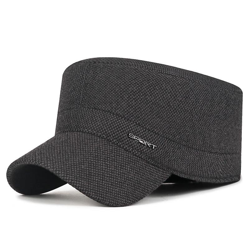 Зимняя клетчатая шапка с ушками ZHENYUEQI Adjustable