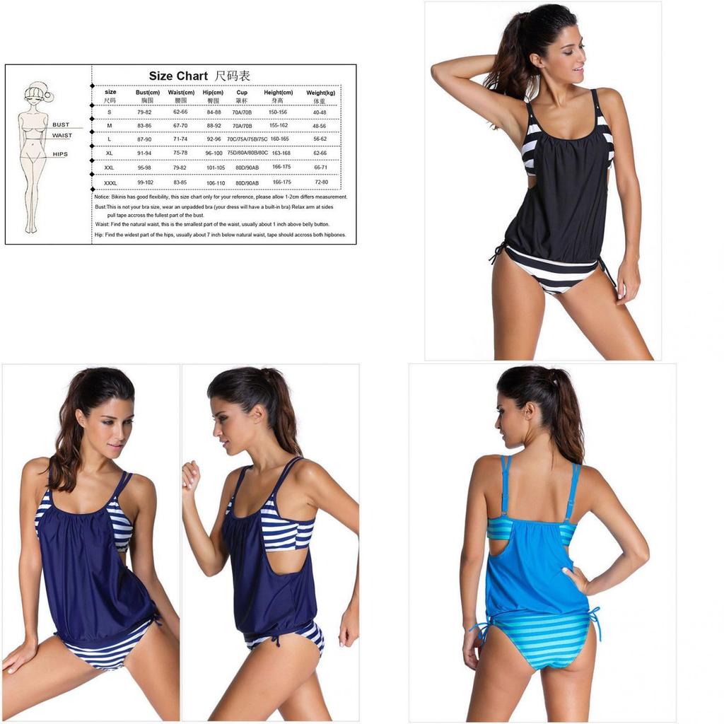 Premium Quality Women's Tankini Bikini Set With Push Up Padded Swimsuit For Beach Fun