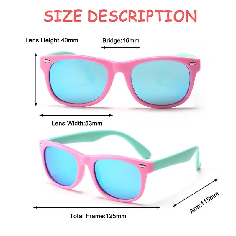 New Polarized Kids Sunglasses TR90 Silicone Boys Girls Sun Glasses Children Baby Outdoors Goggle Shades Eyewear UV400 Age 3-12