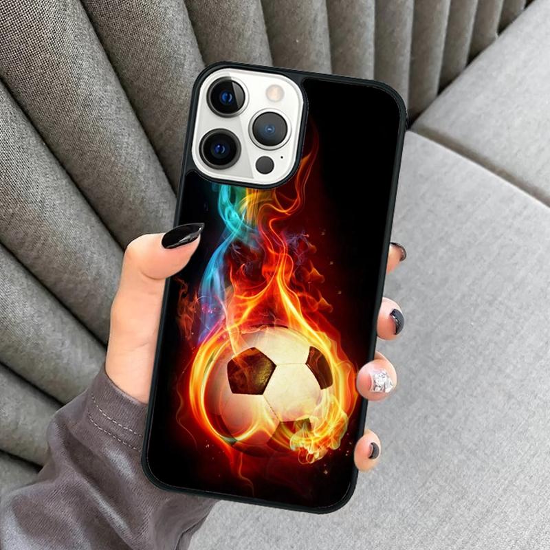 

Football Soccer Phone Case For iPhone 17 Air 16 16e 15 13 14 Pro Max 11 12 Plus 2022 MAX Shell Cover coque iPhone 15plus
