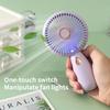 Portable Handheld Mini Fan with LED Light, USB Rechargeable, Quiet 3-Speed Cooling Fan
